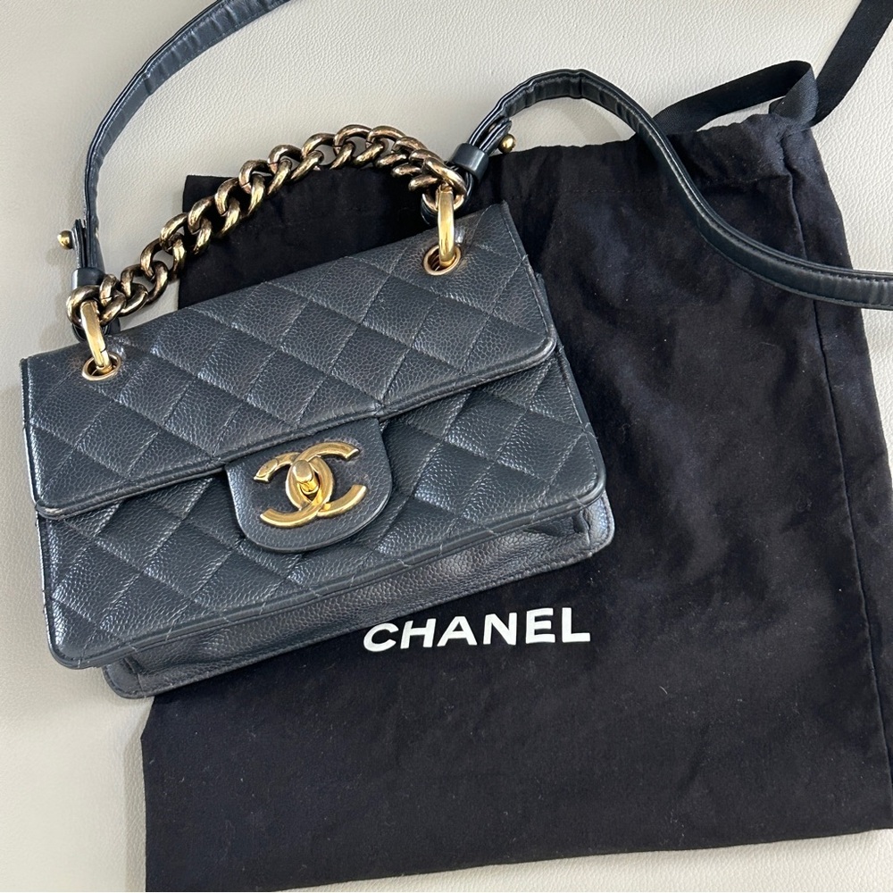 SOLD Chanel Dark Gray Chunky Chain Flap